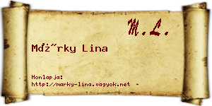 Márky Lina névjegykártya